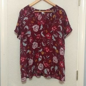 Old Navy XL floral blouse